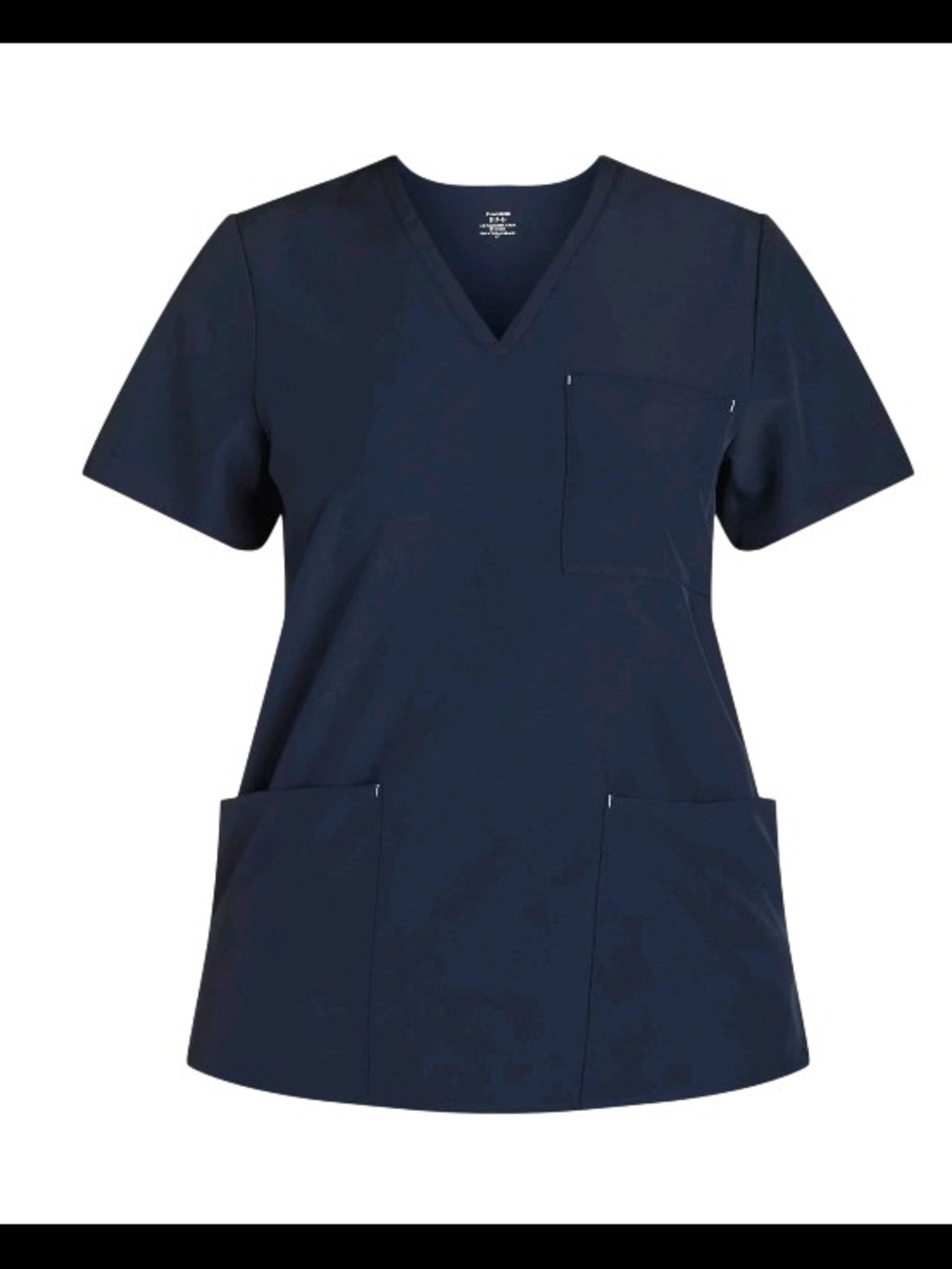 Generic Women's V-Neck Black  Medical Scrub Top Nurse CNA XXXL